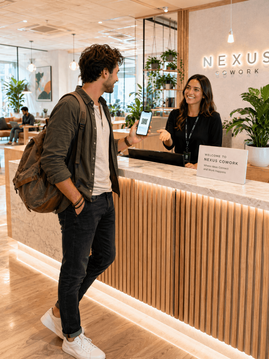 Coworking community collaborating