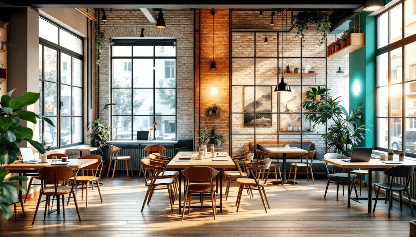 Eine Auswahl verschiedener Cafés in Barcelona mit Optionen zum Arbeiten.
