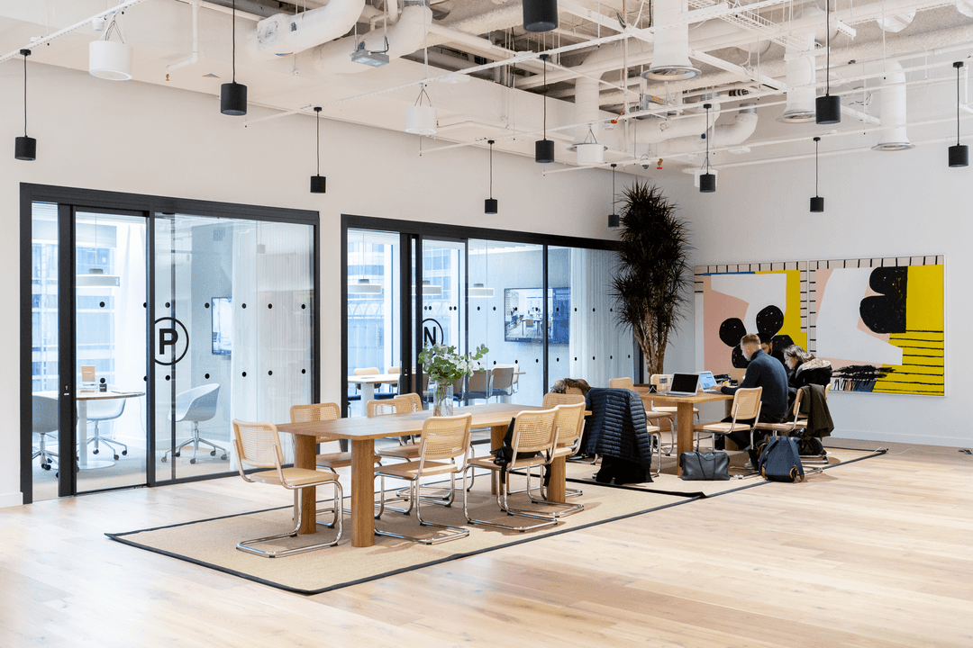 WeWork 30 Churchill Place interior photo 2