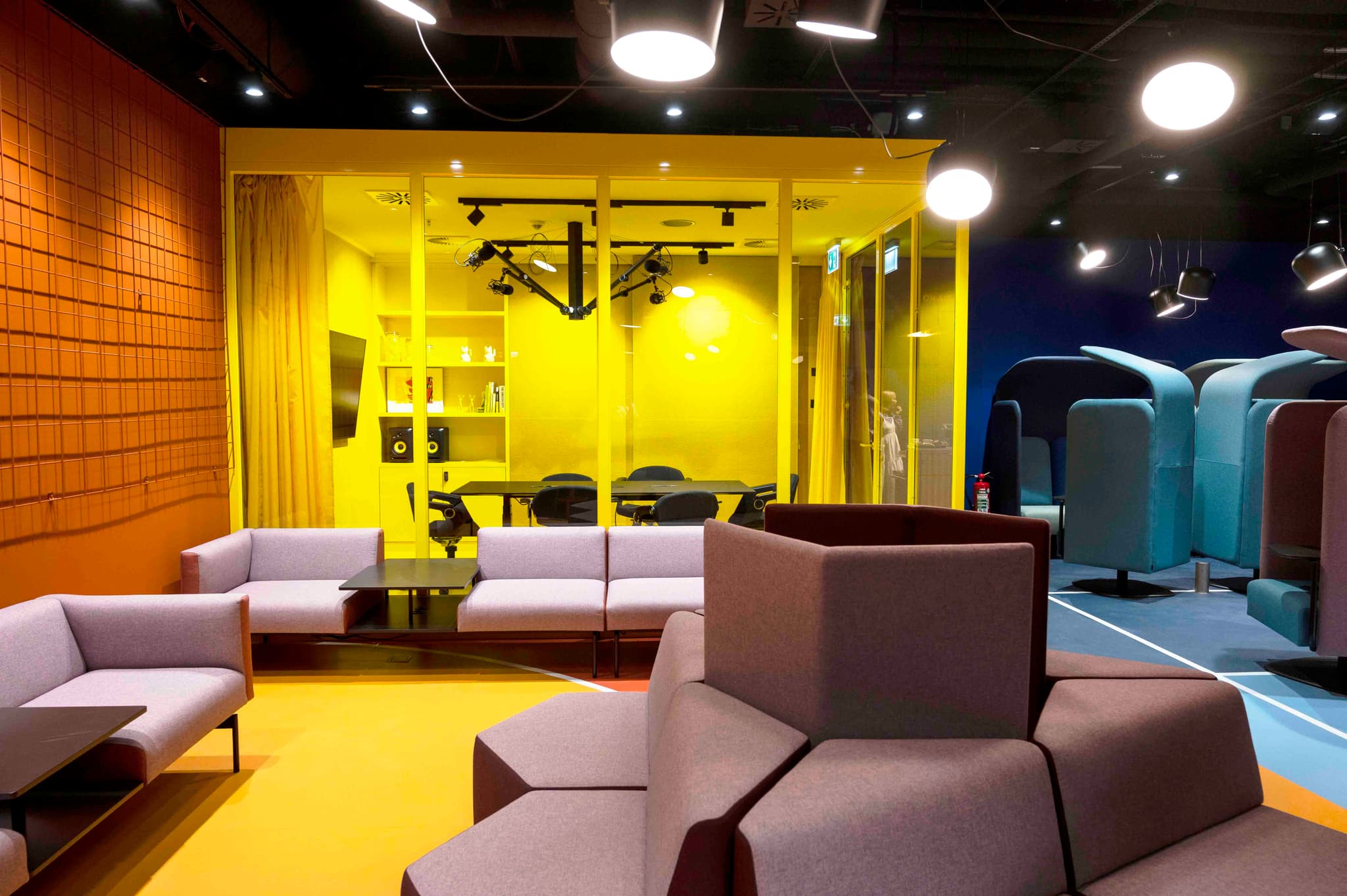 Vibrant and colorful workspace oasis at Berlin Brandenburg Airport