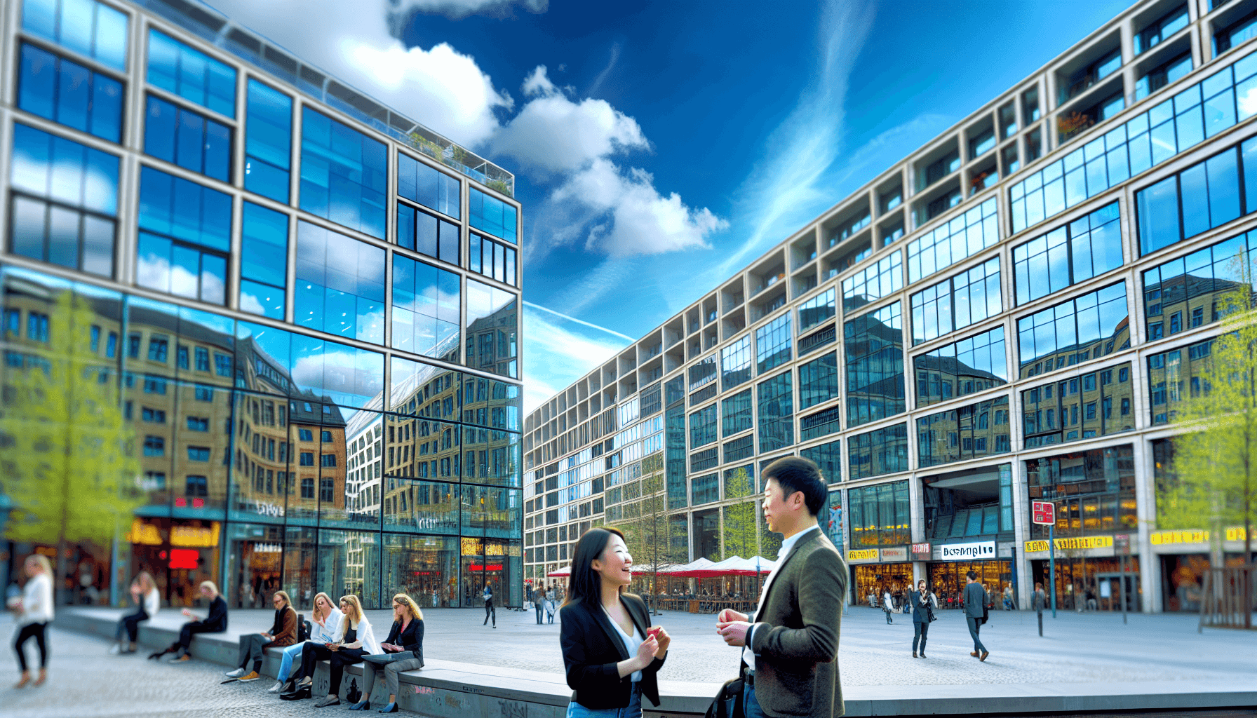 Vibrant street in Berlin's creative hub