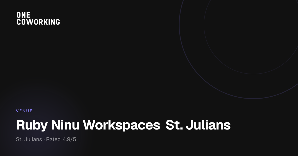Ruby Ninu Coworking St. Julian's - Espacio de Trabajo Moderno en Malta
